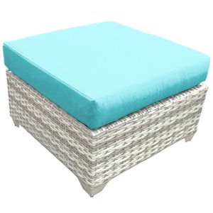 bowery hill patio ottoman in turquoise