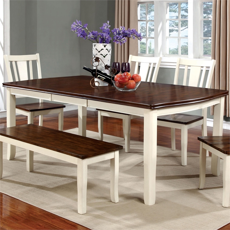 Bowery Hill Extendable Dining Table in Cream White