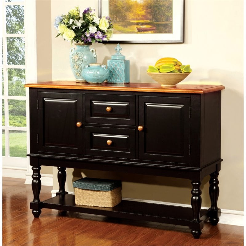 Bowery Hill Sideboard in Black and Antique Oak