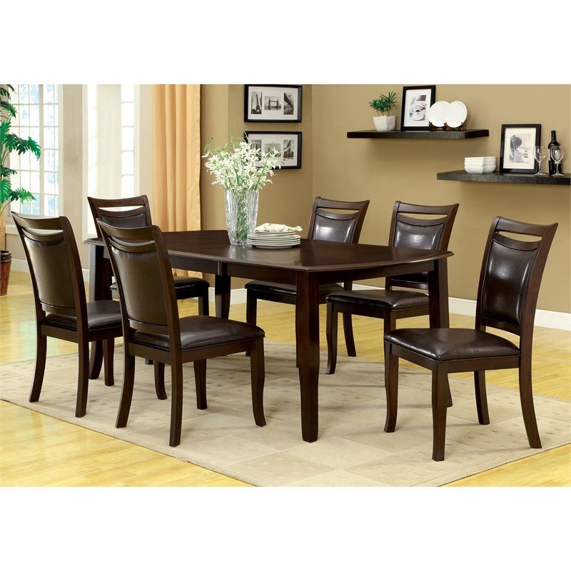Bowery Hill Transitional Wood Dining Table with Rectangular Top in Espresso