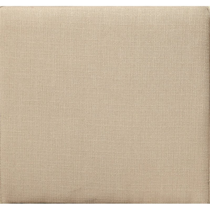 Bowery Hill Fabric Square Ottoman with Bluetooth Speaker in Ivory