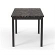 Bowery Hill Faux Marble Top Dining Table in Black