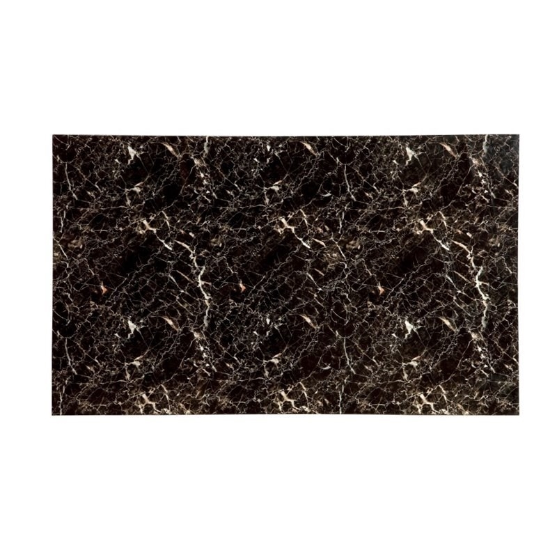 Bowery Hill Faux Marble Top Dining Table in Black
