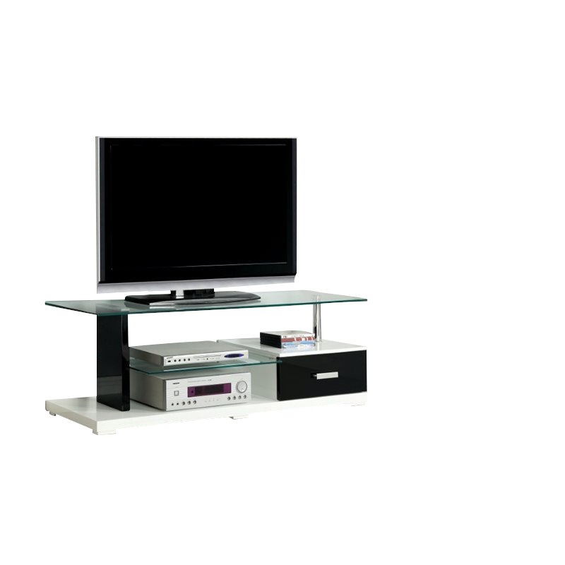 Bowery Hill Modern Glass/Wood TV Stands for TVs up to 55.13