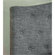 Bowery Hill Contemporary Fabric Full Queen Tufted Headboard in Gray