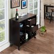 Bowery Hill Engineered Wood Wine Rack/Buffet in Cappuccino