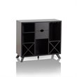 Bowery Hill Engineered Wood Wine Rack/Buffet in Cappuccino