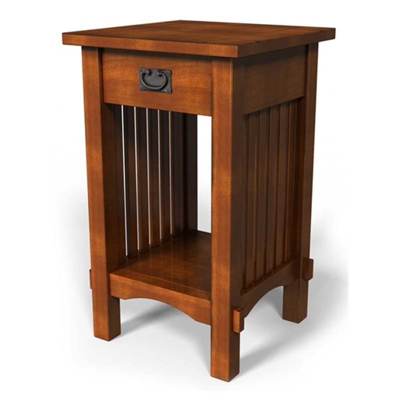 Bowery Hill 1 Drawer End Table in Antique Oak Cymax Business