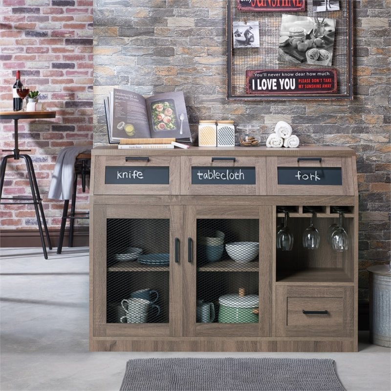 BOWERY HILL Transitional Buffet in Vintage Walnut