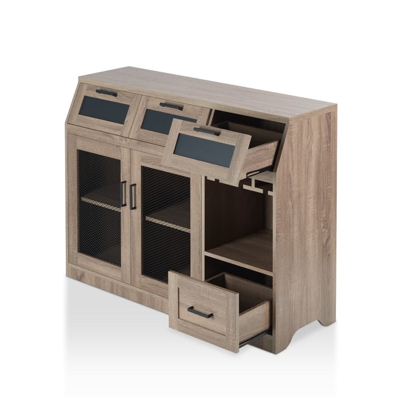 Bowery Hill Transitional Buffet in Warm Chestnut