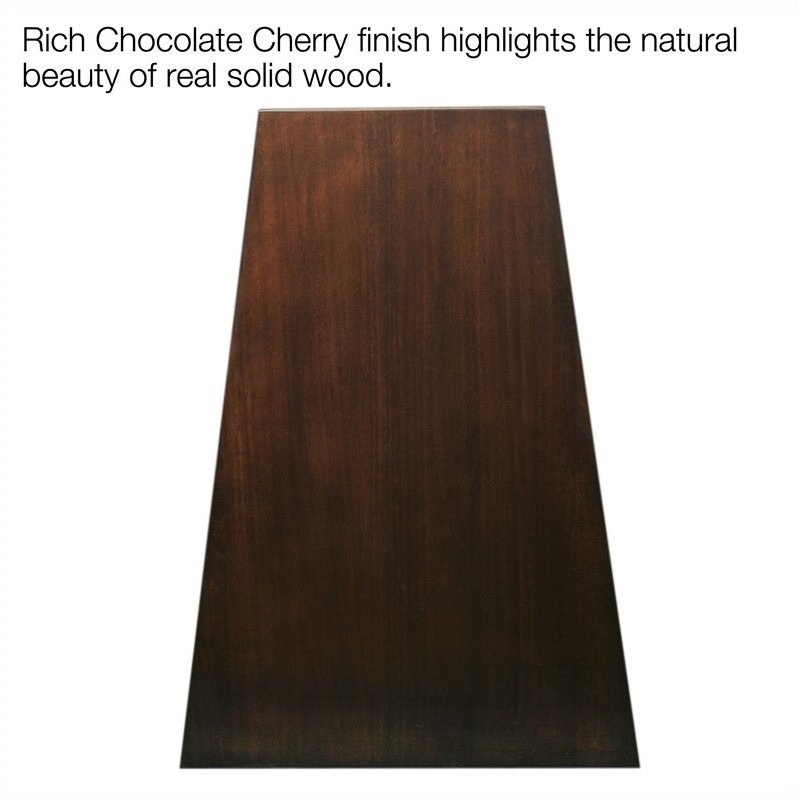 Bowery Hill Transitional Wood Wedge Table in Chocolate Cherry