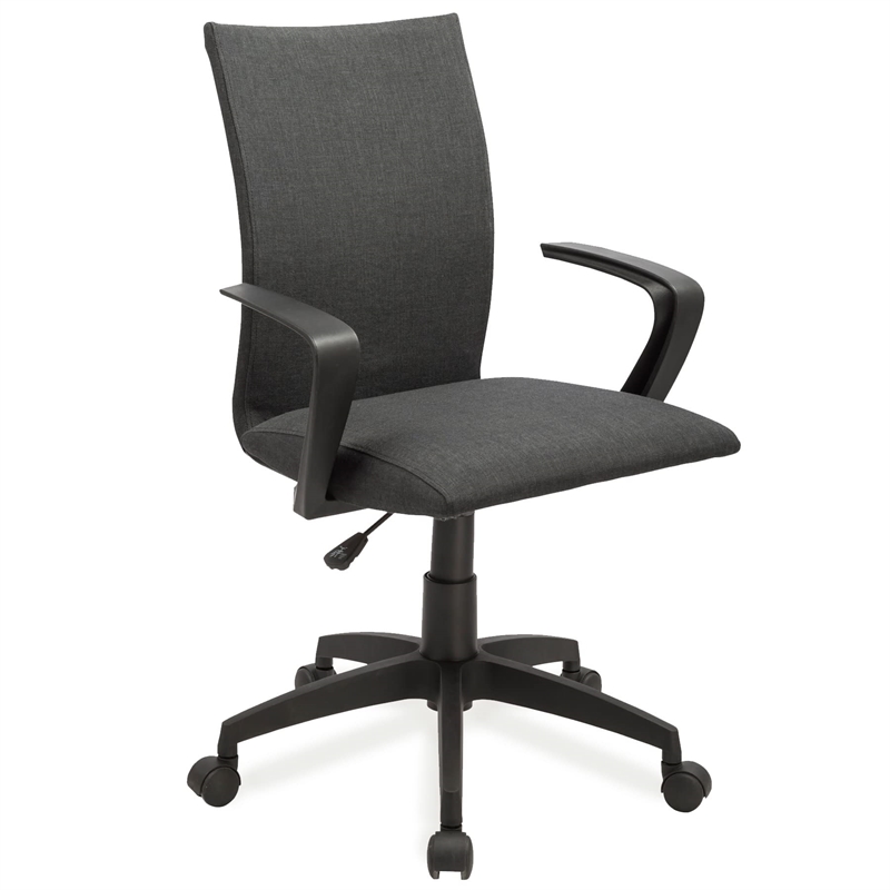 Bowery Hill Linen Office Chair in Black