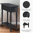 Bowery Hill End Table with Shelf in Swan Black