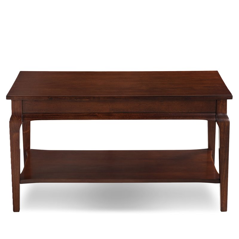 BOWERY HILL Coffee Table with Display Shelf in Heartwood Cherry 