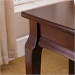Bowery Hill Wood Narrow Table with Lower Shelf in Rich Chocolate Cherry