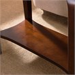 Bowery Hill Wood Narrow Table with Lower Shelf in Rich Chocolate Cherry