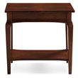 Bowery Hill Wood Narrow Table with Lower Shelf in Rich Chocolate Cherry