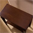 Bowery Hill Wood Narrow Table with Lower Shelf in Rich Chocolate Cherry