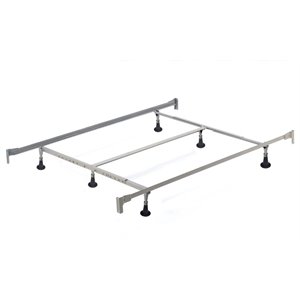 Bowery Hill 76.3&quotx 87.5&quot Metal California King Bed Frame in Black