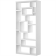 Bowery Hill Modern MDF/Wood Veneer Open-Back Bookcase in White