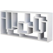 Bowery Hill Modern MDF/Wood Veneer Open-Back Bookcase in White