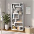 Bowery Hill Modern MDF/Wood Veneer Open-Back Bookcase in White