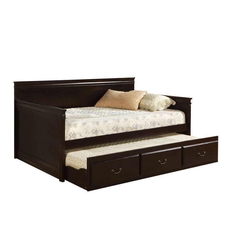 Bowery Hill Twin Daybed with Trundle in Espresso Cymax Business