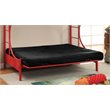 Bowery Hill Contemporary Fabric Futon Mattress in Black