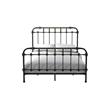 Bowery Hill King Size Spindle Bed in Metal in Black - Easy Assembly
