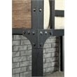 Bowery Hill Modern Steel Metal/Wood Full Over Full Bunk Bed in Black
