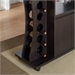 Bowery Hill Wine Rack with Casters in Espresso