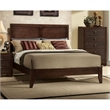 Bowery Hill Rubber Wood Espresso Panel Bed California King