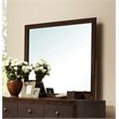 Bowery Hill Rectangular Wood Frame Bedroom Mirror in Espresso