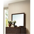 Bowery Hill Rectangular Wood Frame Bedroom Mirror in Espresso