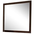 Bowery Hill Rectangular Wood Frame Bedroom Mirror in Espresso