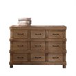 Bowery Hill 9 Drawer Dresser in Antique Oak