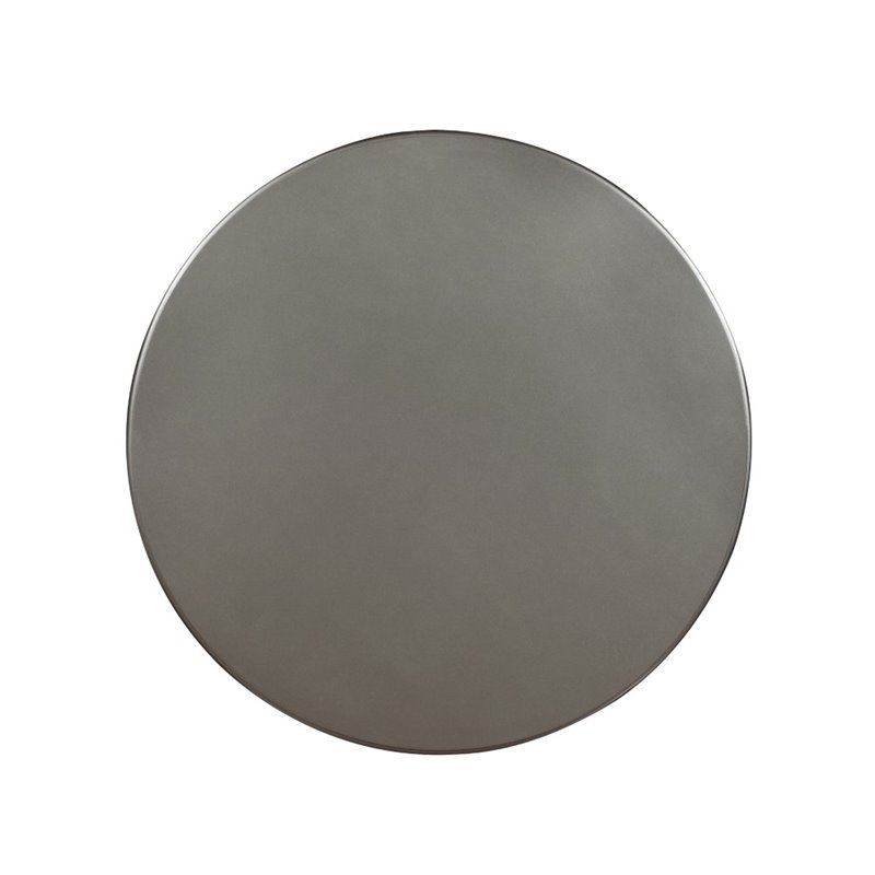 Bowery Hill Transitional Round Wood Dining Table in Silver