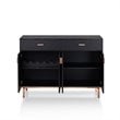 Bowery Hill Modern 2 Drawer Wood Buffet Table in Black