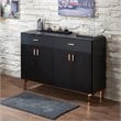 Bowery Hill Modern 2 Drawer Wood Buffet Table in Black