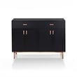 Bowery Hill Modern 2 Drawer Wood Buffet Table in Black