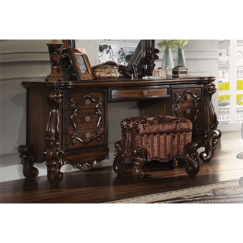 Bowery Hill Vanity Desk in Cherry Oak