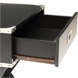 Bowery Hill 1-Drawer Wood Square End Table in Black