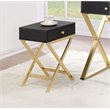 Bowery Hill End Table in Black and Brass