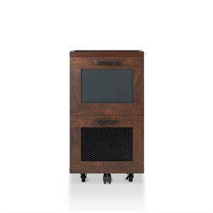 bowery hill industrial filing cabinet in vintage walnut
