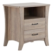 Bowery Hill 2-Drawer Farmhouse Wood Nightstand in Rustic Natural