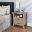 Bowery Hill 2-Drawer Farmhouse Wood Nightstand in Rustic Natural