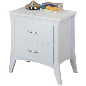 Bowery Hill 2 Drawer Nightstand in White
