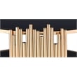 Bowery Hill Modern Round Glass Top Coffee Table in Black and Gold