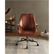 Bowery Hill Leather Adjustable and Swivel Office Chair in Cocoa