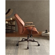 Bowery Hill Leather Adjustable and Swivel Office Chair in Cocoa
